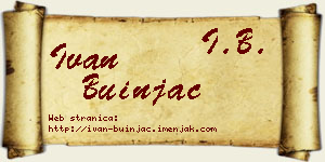 Ivan Buinjac vizit kartica